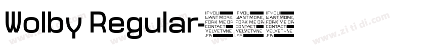 Wolby Regular字体转换